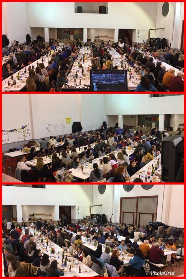 Pabellón lleno para la cena